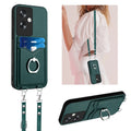 For OPPO A79 5G Crossbody Rope Ring Card Holder Phone Case