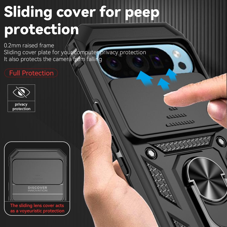 For Google Pixel 9 Pro Sliding Camera shield Holder Phone Case