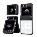 Samsung Galaxy Z Flip 6 Transparent Tempered Glass Shockproof Folding Phone Case with Hinge
