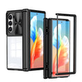 Samsung Galaxy Z Fold 6 Transparent Tempered Glass Shockproof Folding Phone Case with Hinge