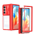 Samsung Galaxy Z Fold 6 Transparent Tempered Glass Shockproof Folding Phone Case with Hinge