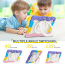 For iPad Air 11 2024 Armor Portable Rotating Ring Holder Silicone Tablet Case with Pen Slot