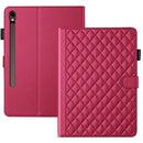 Rhombus Lattice Leather Tablet Case, For Galaxy Tab S9 FE / S9