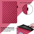 Rhombus Lattice Leather Tablet Case, For Galaxy Tab S9 FE / S9