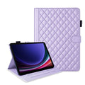Rhombus Lattice Leather Tablet Case, For Galaxy Tab S9 FE / S9