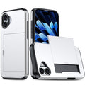 Shockproof Armor Phone Case with Card Slot, For iPhone 16 Plus, For iPhone 16