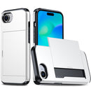 For iPhone 16 Plus Shockproof Armor Phone Case with Card Slot