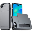 For iPhone 16 Plus Shockproof Armor Phone Case with Card Slot