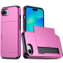 For iPhone 16 Plus Shockproof Armor Phone Case with Card Slot