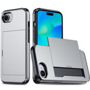For iPhone 16 Plus Shockproof Armor Phone Case with Card Slot
