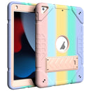 Armor Holder Silicone Hybrid PC Tablet Case, For iPad 10.2 9th 8th 7th Gen
