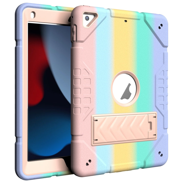 Armor Holder Silicone Hybrid PC Tablet Case, For iPad 10.2 9th 8th 7th Gen