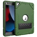 Armor Holder Silicone Hybrid PC Tablet Case, For iPad 10.2 9th 8th 7th Gen