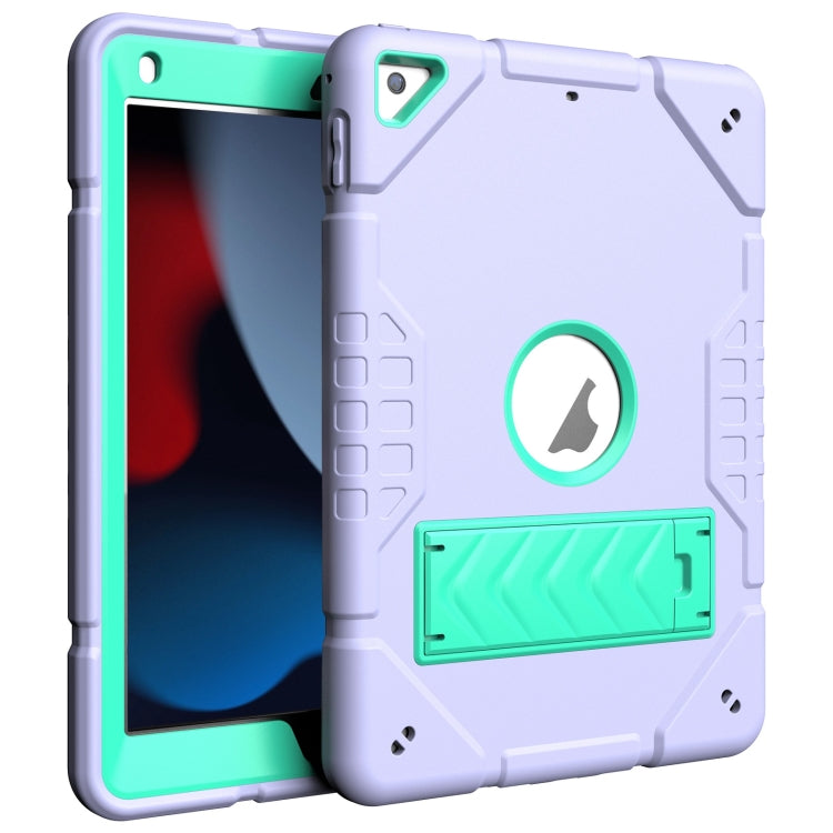 Armor Holder Silicone Hybrid PC Tablet Case, For iPad 10.2 9th 8th 7th Gen