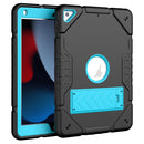 Armor Holder Silicone Hybrid PC Tablet Case, For iPad 10.2 9th 8th 7th Gen