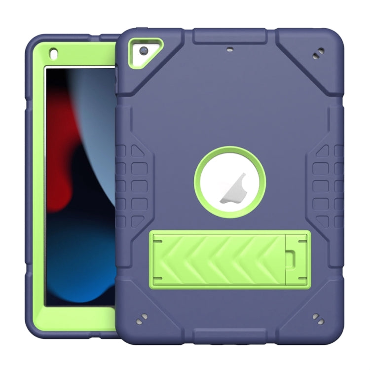 Armor Holder Silicone Hybrid PC Tablet Case, For iPad 10.2 9th 8th 7th Gen