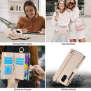 For Samsung Galaxy A51 4G Crossbody Ring Multifunctional Wallet Leather Phone Case