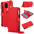 For Samsung Galaxy A71 4G Crossbody Ring Multifunctional Wallet Leather Phone Case