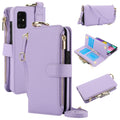 For Samsung Galaxy A71 4G Crossbody Ring Multifunctional Wallet Leather Phone Case