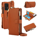 For Samsung Galaxy A53 4G / 5G Crossbody Ring Multifunctional Wallet Leather Phone Case