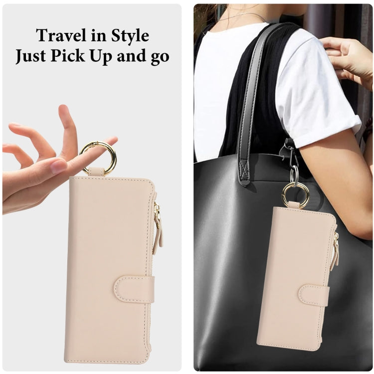 For Samsung Galaxy Z Fold 5 Crossbody Ring Multifunctional Wallet Fold Leather Phone Case