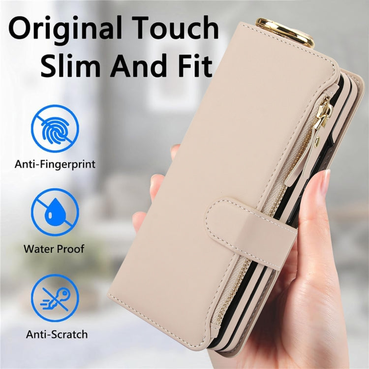 For Samsung Galaxy Z Fold 6 Crossbody Ring Multifunctional Wallet Fold Leather Phone Case