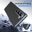 For Samsung Z Fold 6 2024 Electroplated Carbon Fibre Pattern Folding Phone Case