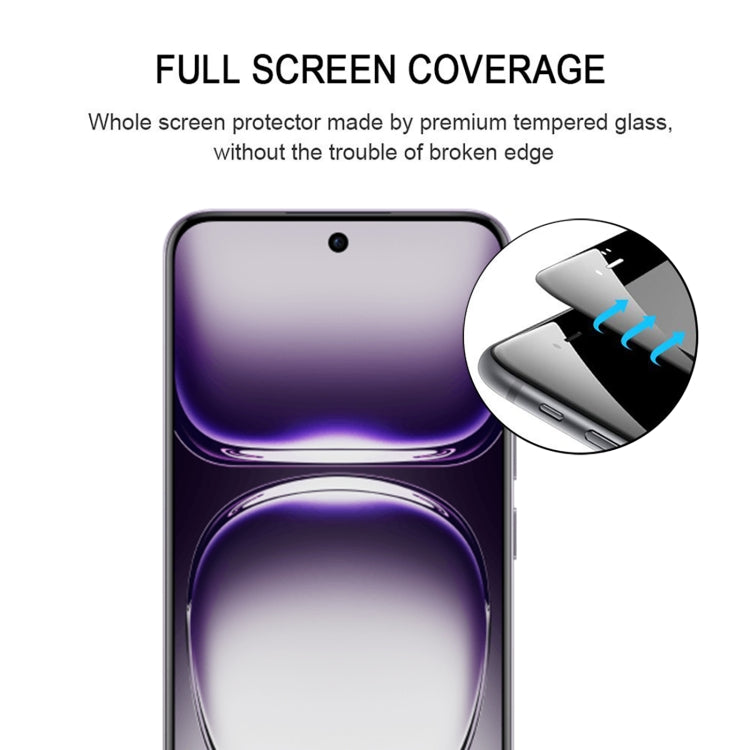 For OPPO Reno 12 Pro Global Full Glue 9H HD 3D Curved Edge Tempered Glass Film