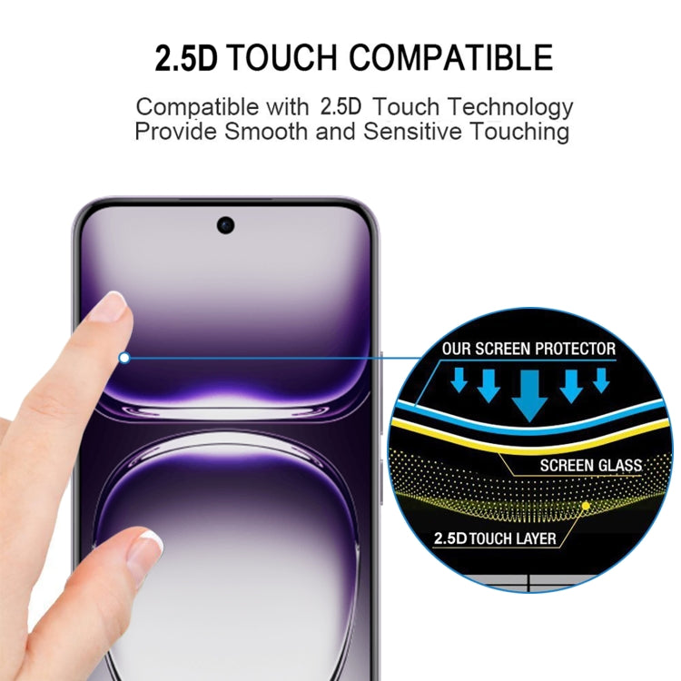 For OPPO Reno 12 Pro Global Full Glue 9H HD 3D Curved Edge Tempered Glass Film