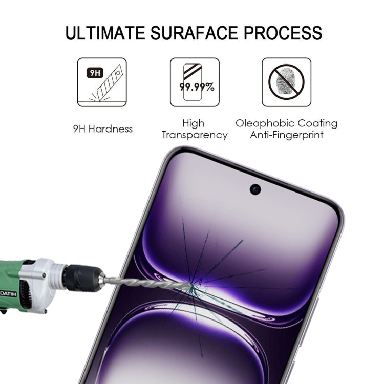 For OPPO Reno 12 Pro Global Full Glue 9H HD 3D Curved Edge Tempered Glass Film