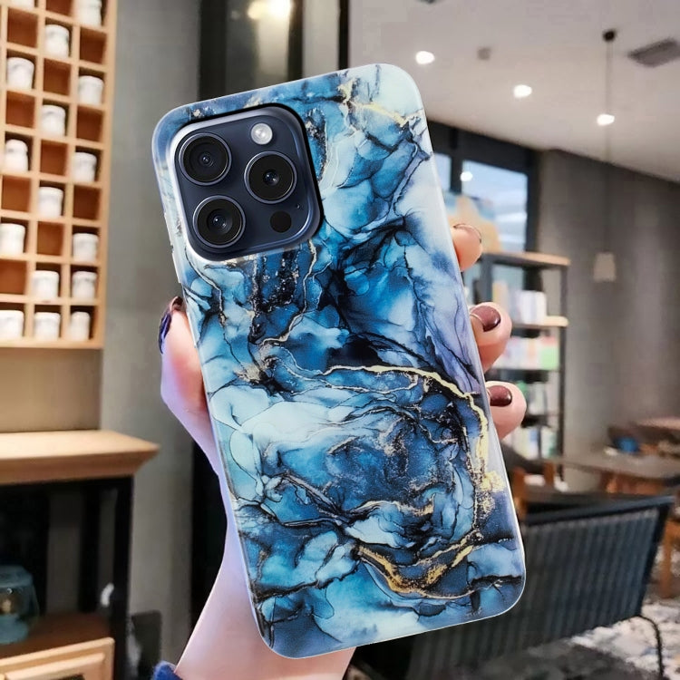 For iPhone 16 Plus IMD Marble TPU Phone Case