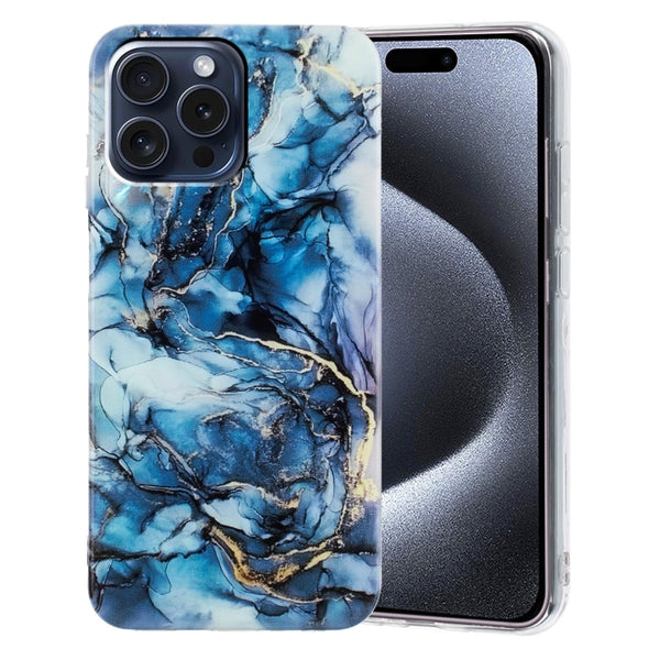 For iPhone 16 Pro Max IMD Marble TPU Phone Case