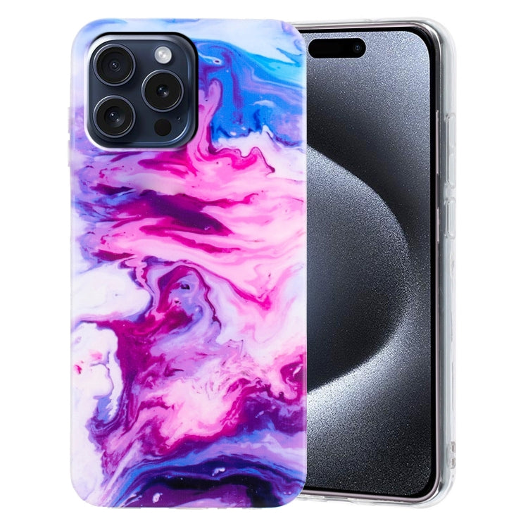 For iPhone 16 Plus IMD Marble TPU Phone Case