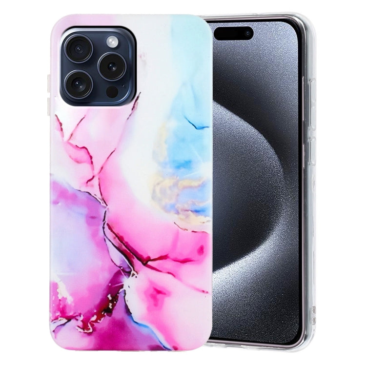 For iPhone 16 Plus IMD Marble TPU Phone Case