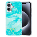 For iPhone 16 Plus IMD Marble TPU Phone Case