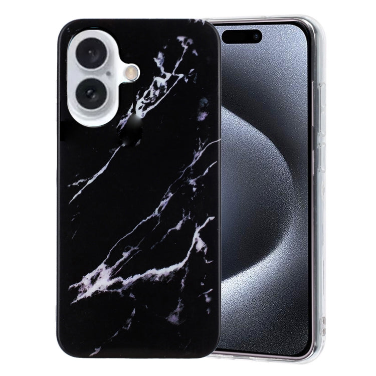 For iPhone 16 Plus IMD Marble TPU Phone Case