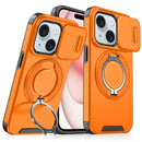 For iPhone 15 Sliding Camera protector Ring Holder Phone Case