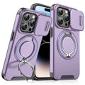 For iPhone 14 Pro Max Sliding Camera Protector Ring Holder Phone Case