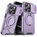 For iPhone 15 Sliding Camera protector Ring Holder Phone Case