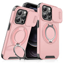 For iPhone 15 Sliding Camera protector Ring Holder Phone Case