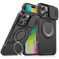 For iPhone 16 Pro Max Sliding Camera shield Ring Holder Phone Case