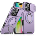 For iPhone 16 Pro Max Sliding Camera shield Ring Holder Phone Case