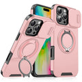 For iPhone 16 Pro Max Sliding Camera shield Ring Holder Phone Case