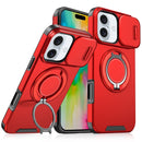 For iPhone 15 Sliding Camera protector Ring Holder Phone Case