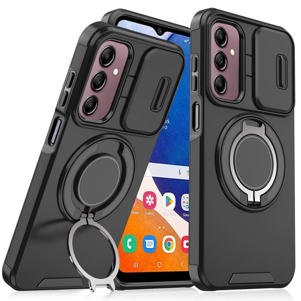 For Samsung Galaxy A14 4G / 5G Sliding Camshield Ring Holder Phone Case