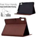 For Lenovo Tab M11 Solid Colour Fibre Texture Smart Tablet Leather Case