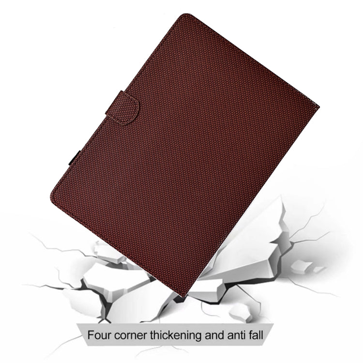 For Lenovo Tab P12 Solid Colour Fibre Texture Smart Tablet Leather Case