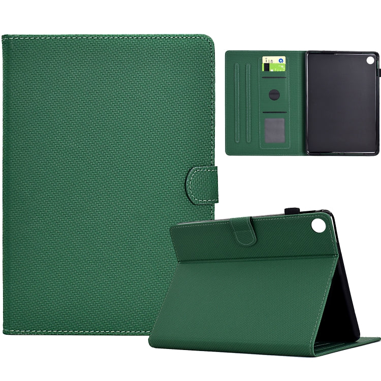 For Lenovo Tab P12 Solid Colour Fibre Texture Smart Tablet Leather Case