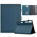 For Lenovo Tab M11 Solid Colour Fibre Texture Smart Tablet Leather Case