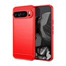For Google Pixel 9 Pro XL Brushed Texture Carbon Fiber TPU Phone Case